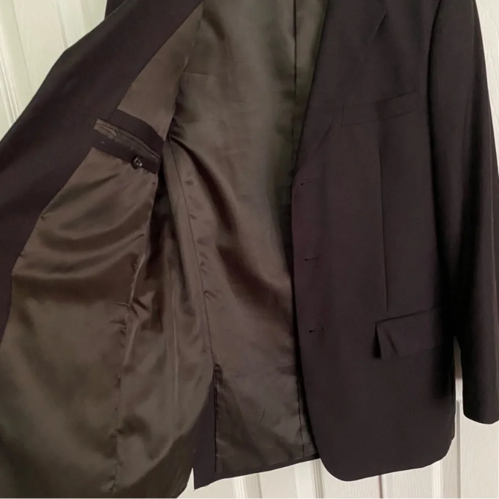 Carven Black Wool/Silk Blend Blazer Size 18